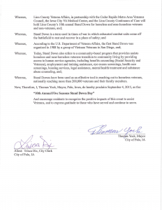 Vets Stand Down - Proclamation 2015 - Palo-1